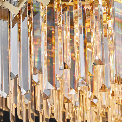 الثريا الحديثة K9 كريستال قطرة المطر الثريا الإضاءة معلقة LED تركيبات إضاءة للسقف قلادة مصباح لغرفة الطعام